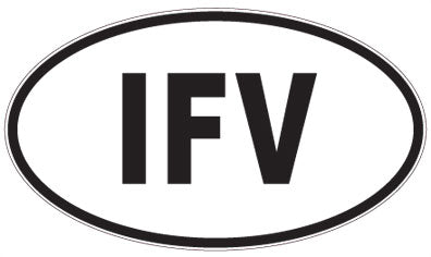 IFV - 3 Letter Initials Oval Sticker