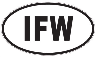 IFW - 3 Letter Initials Oval Sticker