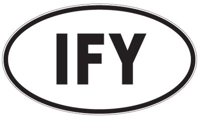 IFY - 3 Letter Initials Oval Sticker