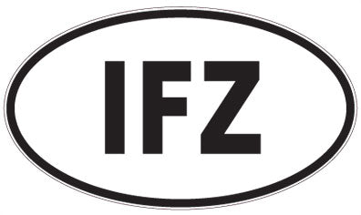 IFZ - 3 Letter Initials Oval Sticker