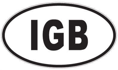 IGB - 3 Letter Initials Oval Sticker
