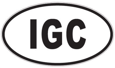 IGC - 3 Letter Initials Oval Magnet