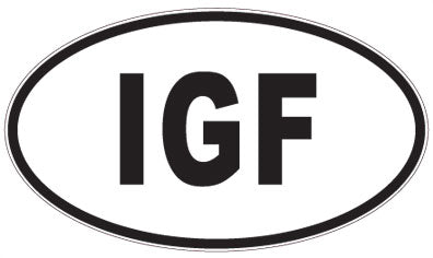 IGF - 3 Letter Initials Oval Sticker