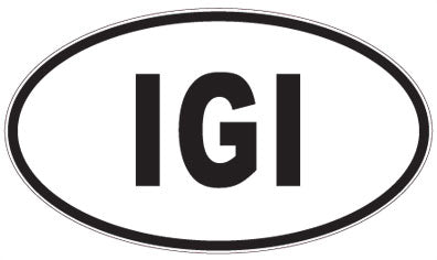 IGI - 3 Letter Initials Oval Magnet