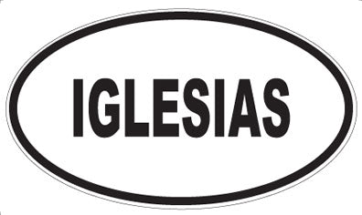 IGLESIAS - Oval Magnet