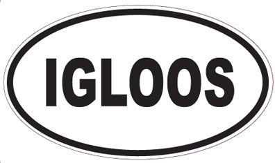 IGLOOS - Oval Sticker