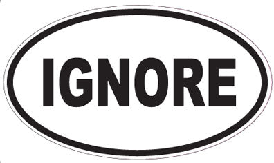 IGNORE - Oval Sticker