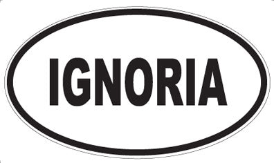 IGNORIA - Oval Magnet