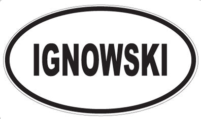 IGNOWSKI - Oval Magnet