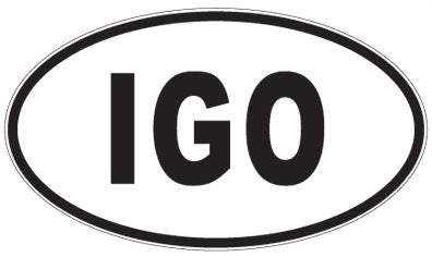 IGO - 3 Letter Initials Oval Magnet