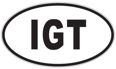 IGT - 3 Letter Initials Oval Magnet