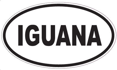IGUANA - Oval Sticker