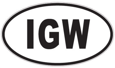 IGW - 3 Letter Initials Oval Magnet