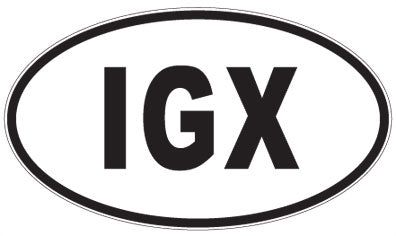 IGX - 3 Letter Initials Oval Magnet