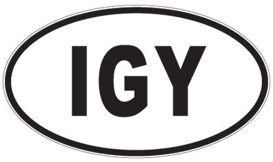 IGY - 3 Letter Initials Oval Sticker
