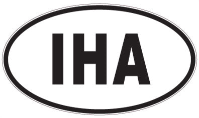 IHA - 3 Letter Initials Oval Magnet