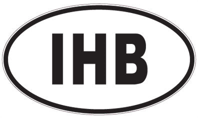 IHB - 3 Letter Initials Oval Sticker