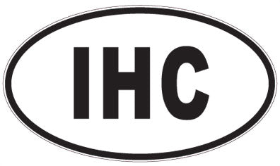 IHC - 3 Letter Initials Oval Sticker
