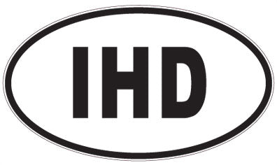 IHD - 3 Letter Initials Oval Magnet