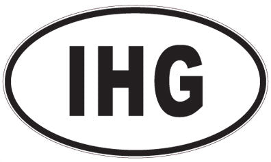 IHG - 3 Letter Initials Oval Magnet