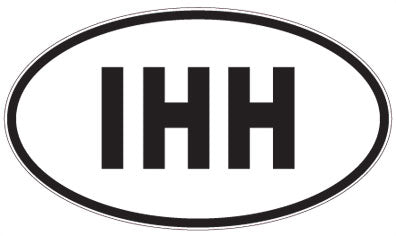 IHH - 3 Letter Initials Oval Magnet