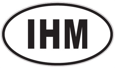 IHM - 3 Letter Initials Oval Sticker