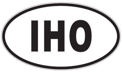 IHO - 3 Letter Initials Oval Sticker