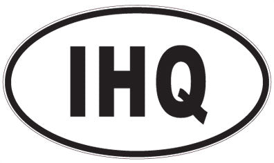 IHQ - 3 Letter Initials Oval Magnet