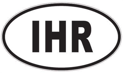 IHR - 3 Letter Initials Oval Magnet