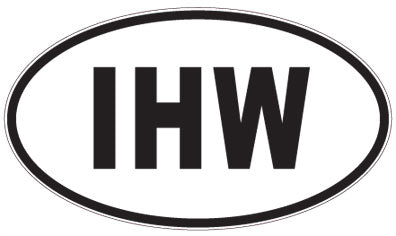 IHW - 3 Letter Initials Oval Magnet