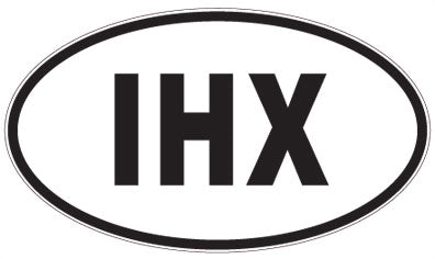 IHX - 3 Letter Initials Oval Sticker
