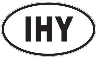 IHY - 3 Letter Initials Oval Sticker