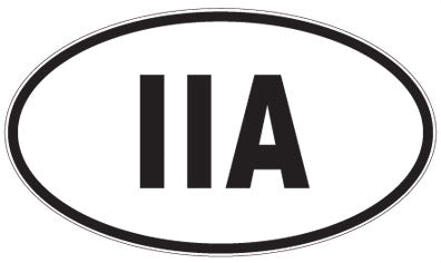 IIA - 3 Letter Initials Oval Sticker