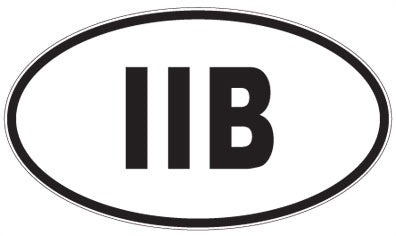 IIB - 3 Letter Initials Oval Sticker