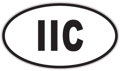 IIC - 3 Letter Initials Oval Magnet