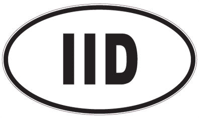 IID - 3 Letter Initials Oval Magnet