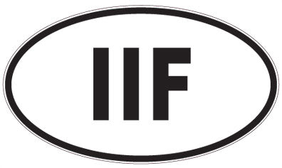 IIF - 3 Letter Initials Oval Sticker