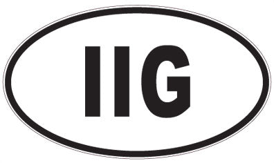 IIG - 3 Letter Initials Oval Magnet