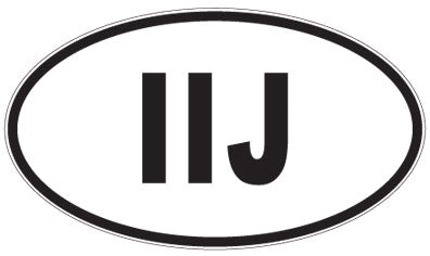 IIJ - 3 Letter Initials Oval Magnet