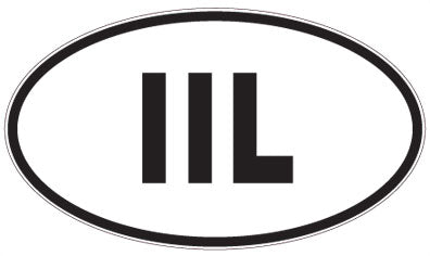 IIL - 3 Letter Initials Oval Magnet