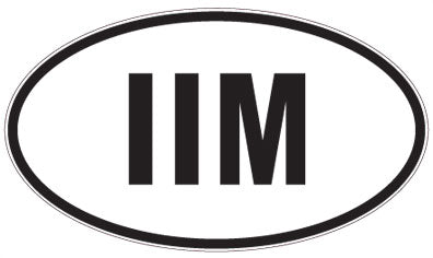 IIM - 3 Letter Initials Oval Magnet