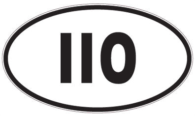 IIO - 3 Letter Initials Oval Magnet