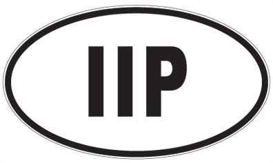 IIP - 3 Letter Initials Oval Sticker