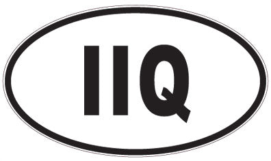 IIQ - 3 Letter Initials Oval Sticker