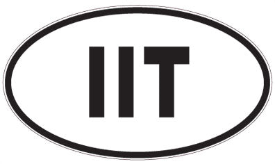 IIT - 3 Letter Initials Oval Magnet