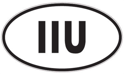 IIU - 3 Letter Initials Oval Magnet
