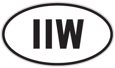IIW - 3 Letter Initials Oval Magnet