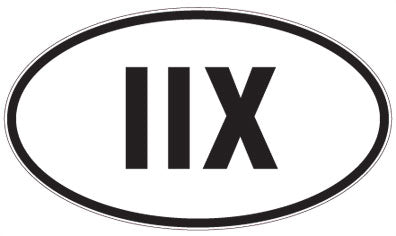 IIX - 3 Letter Initials Oval Magnet