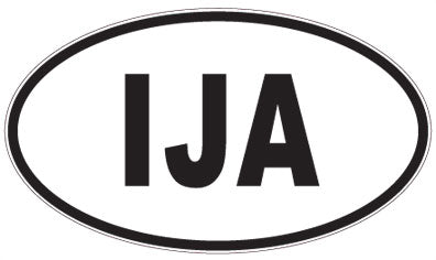 IJA - 3 Letter Initials Oval Magnet