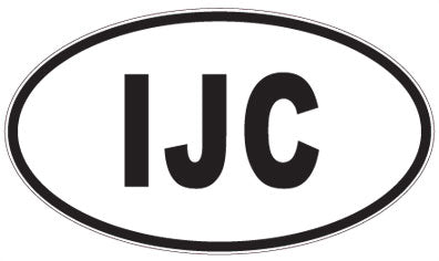 IJC - 3 Letter Initials Oval Sticker
